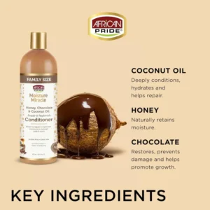 Moisture Miracle Honey, Chocolate & Coconut Oil Conditioner, 16oz