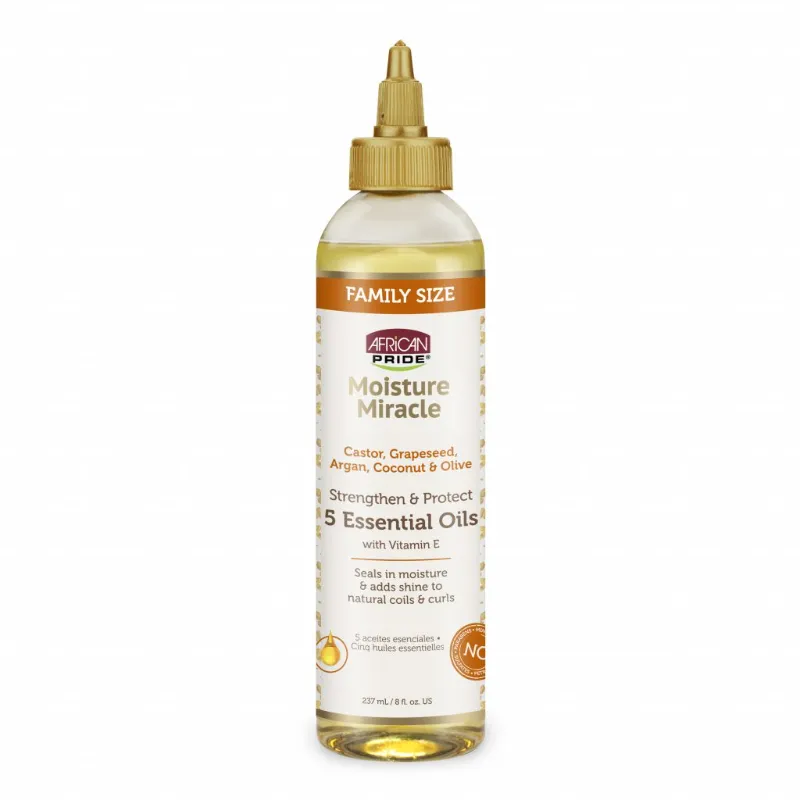 Moisture Miracle Castor, Grapeseed, Argan, Coconut & Olive 5 Essential Oils,