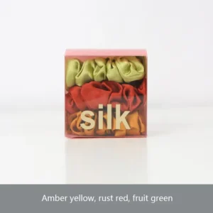Silk Scrunchies Green