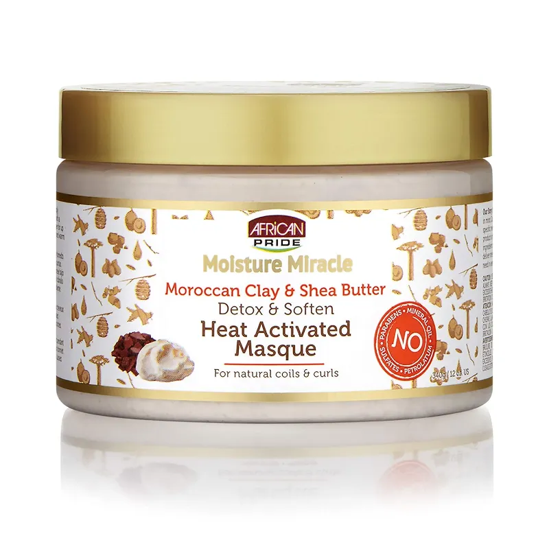 African Pride Moisture Miracle Moroccan Clay &Amp; Shea Butter Heat Activated Masque