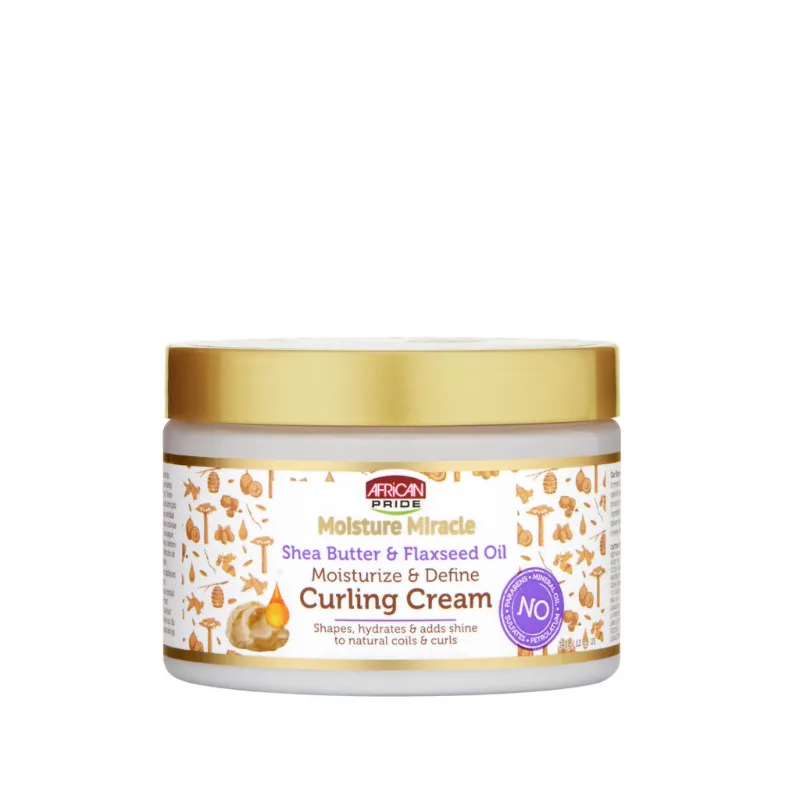 African Pride Moisture Miracle Shea Butter And Flaxseed Oil Curling Cream