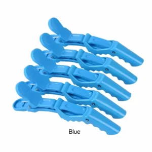 Crocodile Hair Clips 5 pieces Blue
