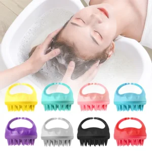 Spot Soft Silicone Head Scalp Massage Comb Shampoo Brush