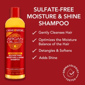Creme of Nature Argan Oil Shampoo, Moisture & Shine Shampoo,
