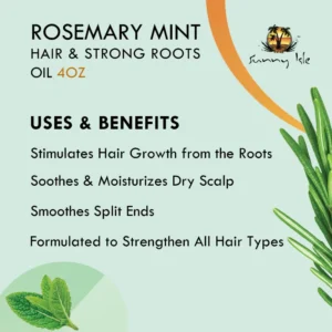 Sunny Isle Rosemary Mint Hair and Strong Roots Oil 4oz