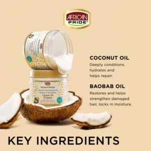 African Pride Moisture Miracle Coconut Oil And Baobab Oil Leave-In Cream
