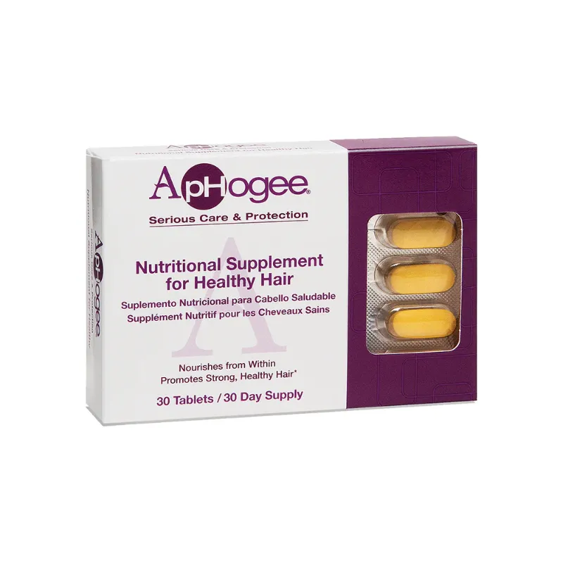 ApHogee Vitamin Supplement for Healthy Hair 30 Tablets