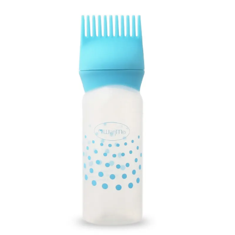 Root Comb Applicator Bottle for Oil and Dye blue