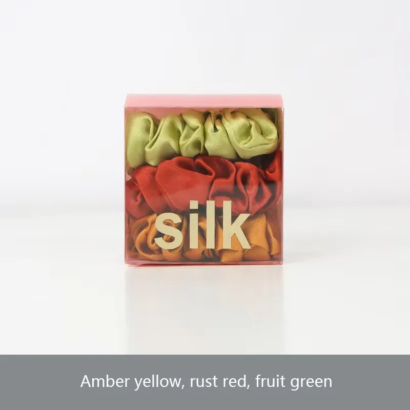 Silk Scrunchies Green