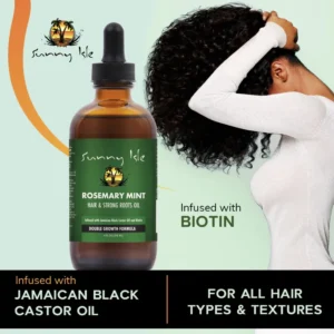 Sunny Isle Rosemary Mint Hair and Strong Roots Oil 4oz