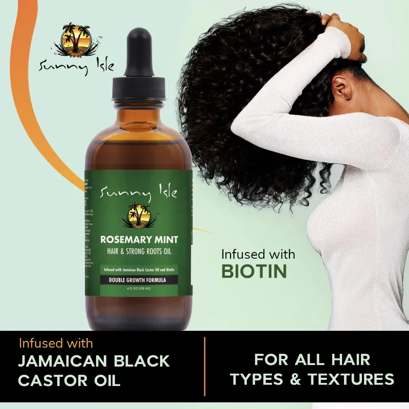 Sunny Isle Rosemary Mint Hair and Strong Roots Oil 4oz